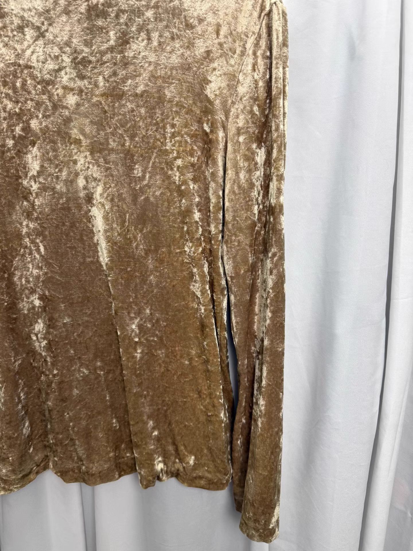 Issey Miyake ISSEY MIYAKE Champagne Velvet Burnout Base Top K20 Size M / US 6-8 / IT 42-44 - 3 Thumbnail