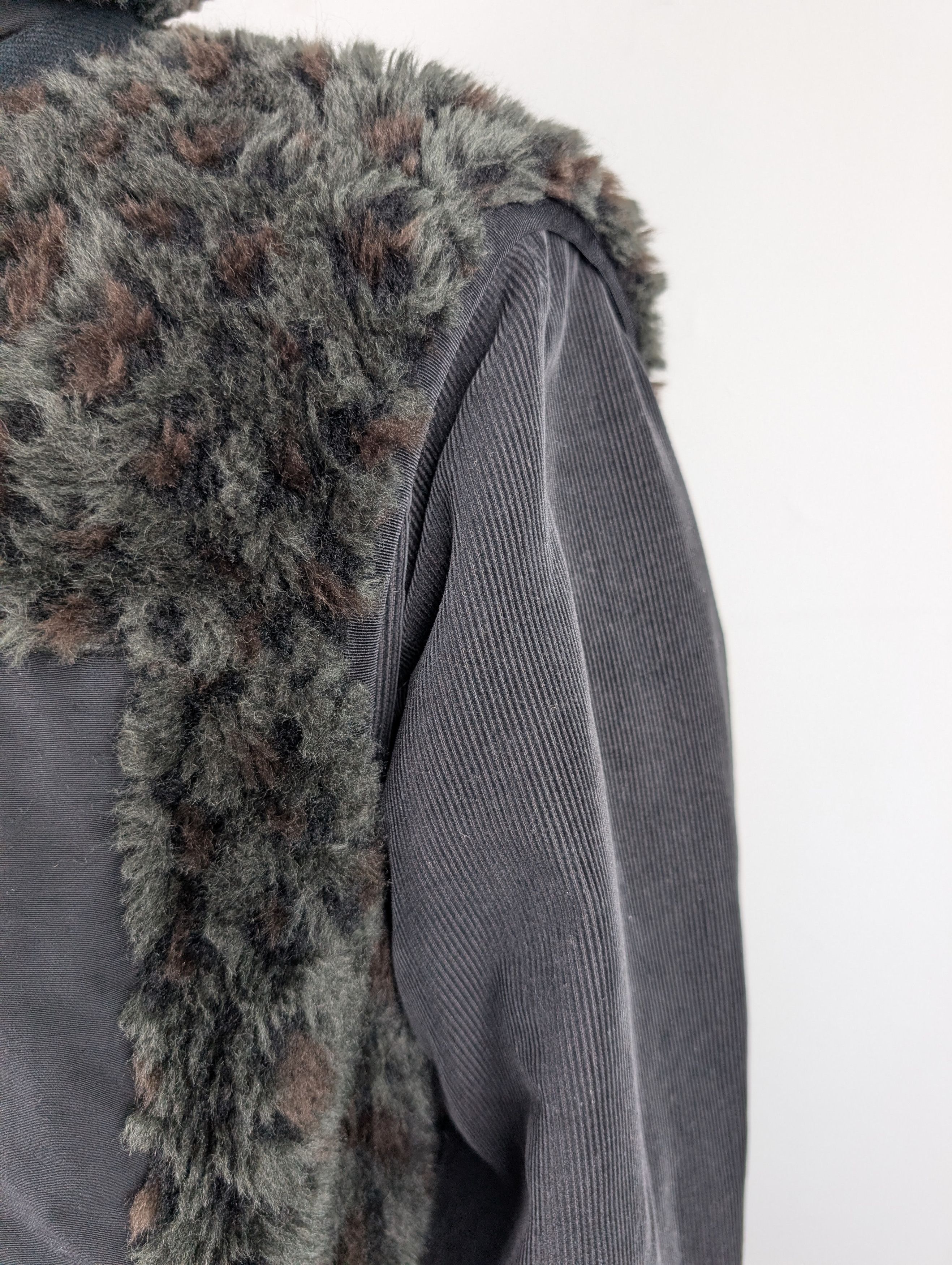 Sacai Sacai Black Jacket with Dark Vest and Corduroy Sleeves Size M / US 6-8 / IT 42-44 - 5 Thumbnail