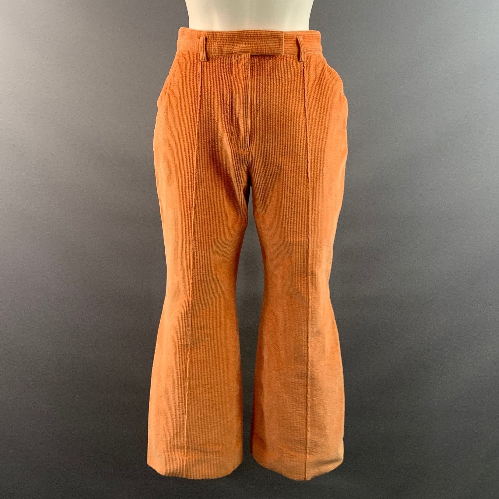 Acne Studios Acne Studios Orange Corduroy Flared Casual Pants Size 4 Size 27" / US 4 / IT 40 - 1 Thumbnail
