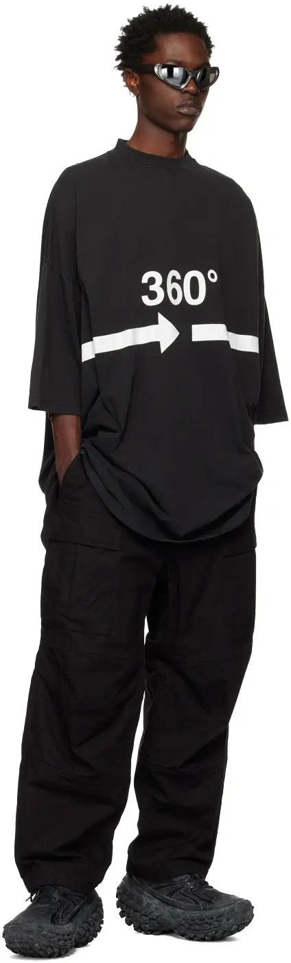 Balenciaga o1mt1gz0824 360 Tubular Oversized T-Shirt in Black/White Size US L / EU 52-54 / 3 - 4 Thumbnail