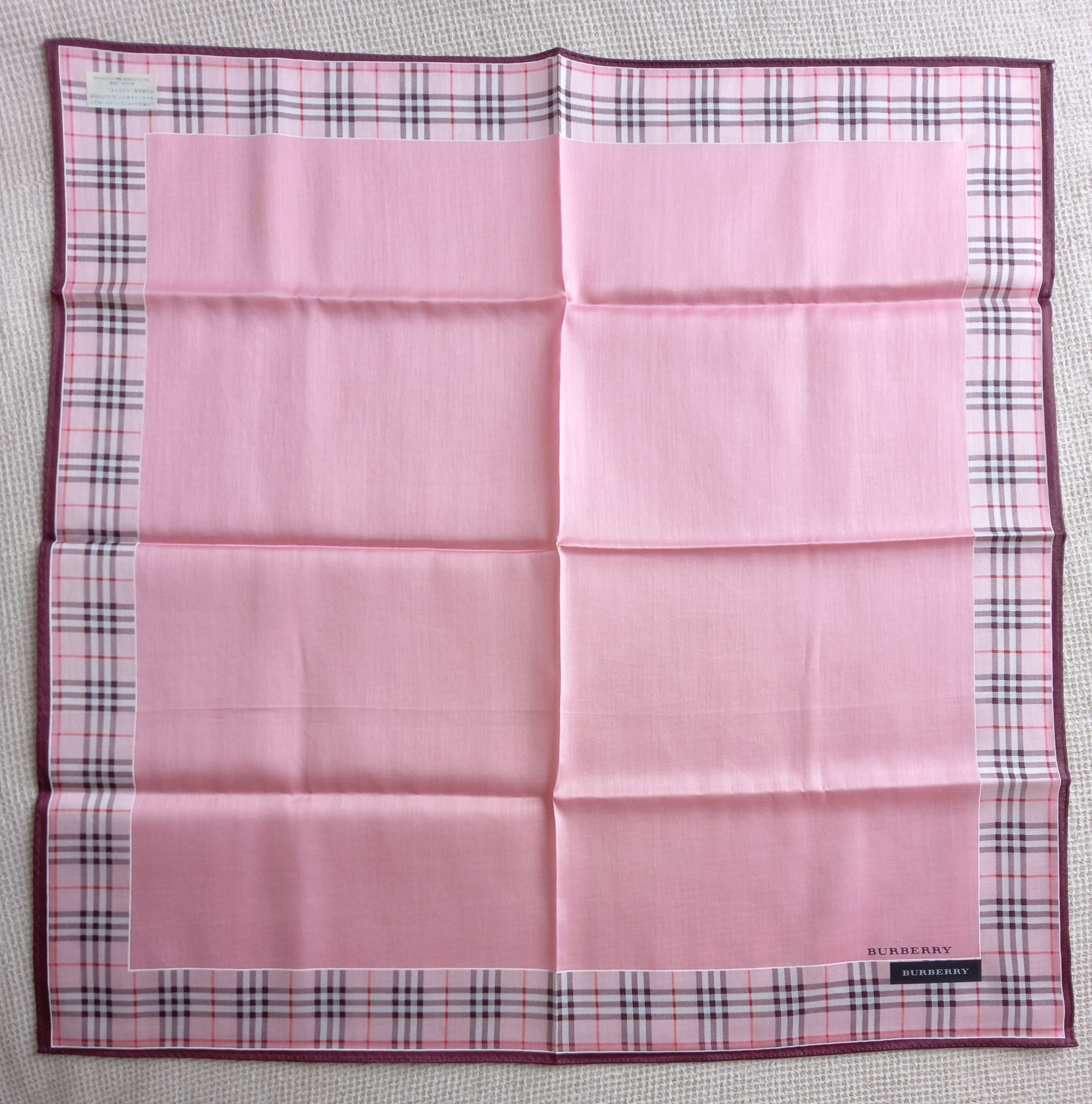 Burberry × Vintage NEW Burberry Bandana/Handkerchief in Nova Check/Pink Size ONE SIZE - 1 Thumbnail