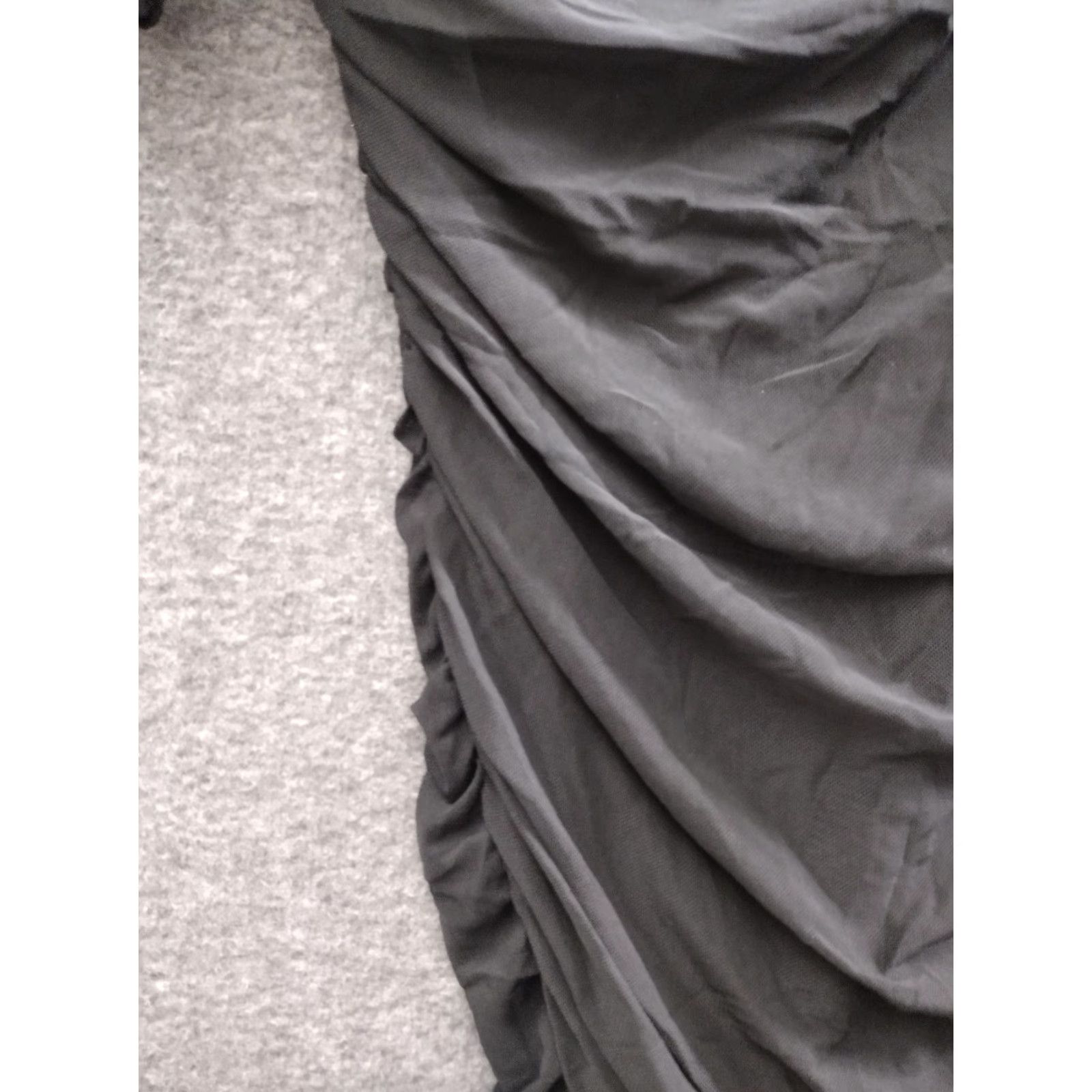 Vintage Womens Bodycon Dress Off Shoulder Puff Sleeve Midi XL Black Party Cocktail Dress Size XL / US 12-14 / IT 48-50 - 7 Thumbnail