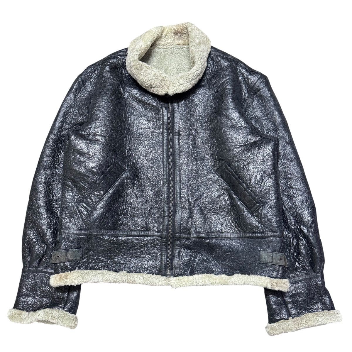 Japanese Brand × Vintage Sly Military Studded Fur Jacket lgb style