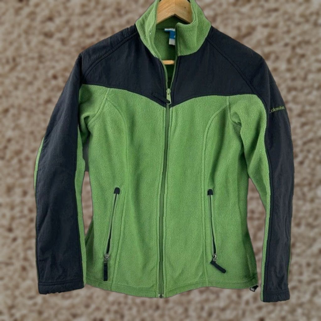 Vintage Columbia Women’s Size Small Green Full Zip Fleece Jacket Outdoor Casual Size S / US 4 / IT 40 - 1 Thumbnail