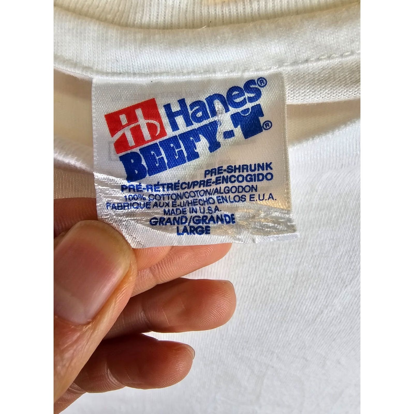 Hanes VINTAGE 90' DIET PEPSI COMPANY PROMO WHITE SINGLE STITCH COTTON T-SHIRT SZ LARGE Size US L / EU 52-54 / 3 - 5 Thumbnail