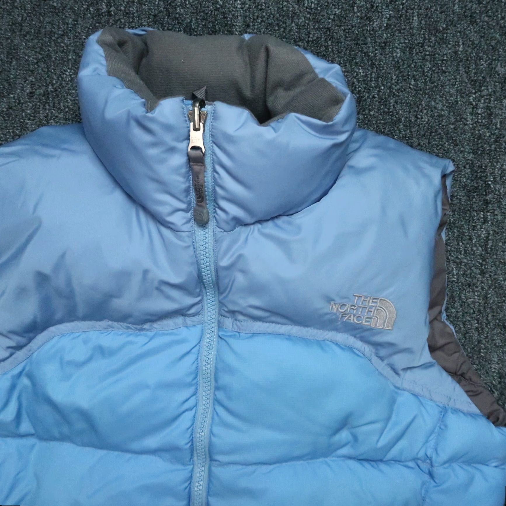The North Face The North Face Vest Womens Medium Blue Nuptse 700 Down Full Zip Puffer Jacket Regular Insulated Lined Pocket Zipped Pockets Casual Winter Fall Spring Size M / US 6-8 / IT 42-44 - 2 Thumbnail