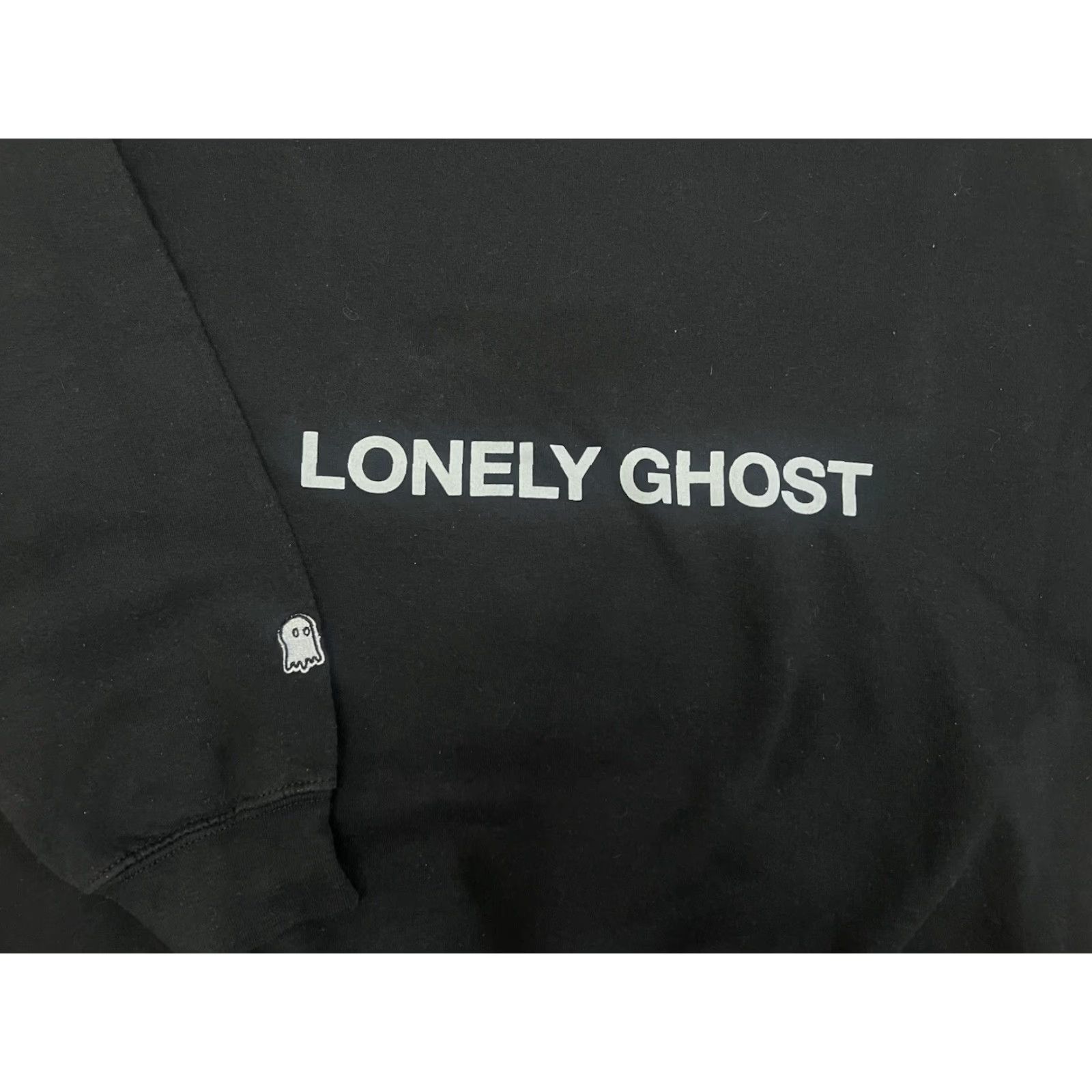Vintage Ghost Sweatshirt Womens Small Black White Pullover Crew Neck Size S / US 4 / IT 40 - 3 Thumbnail