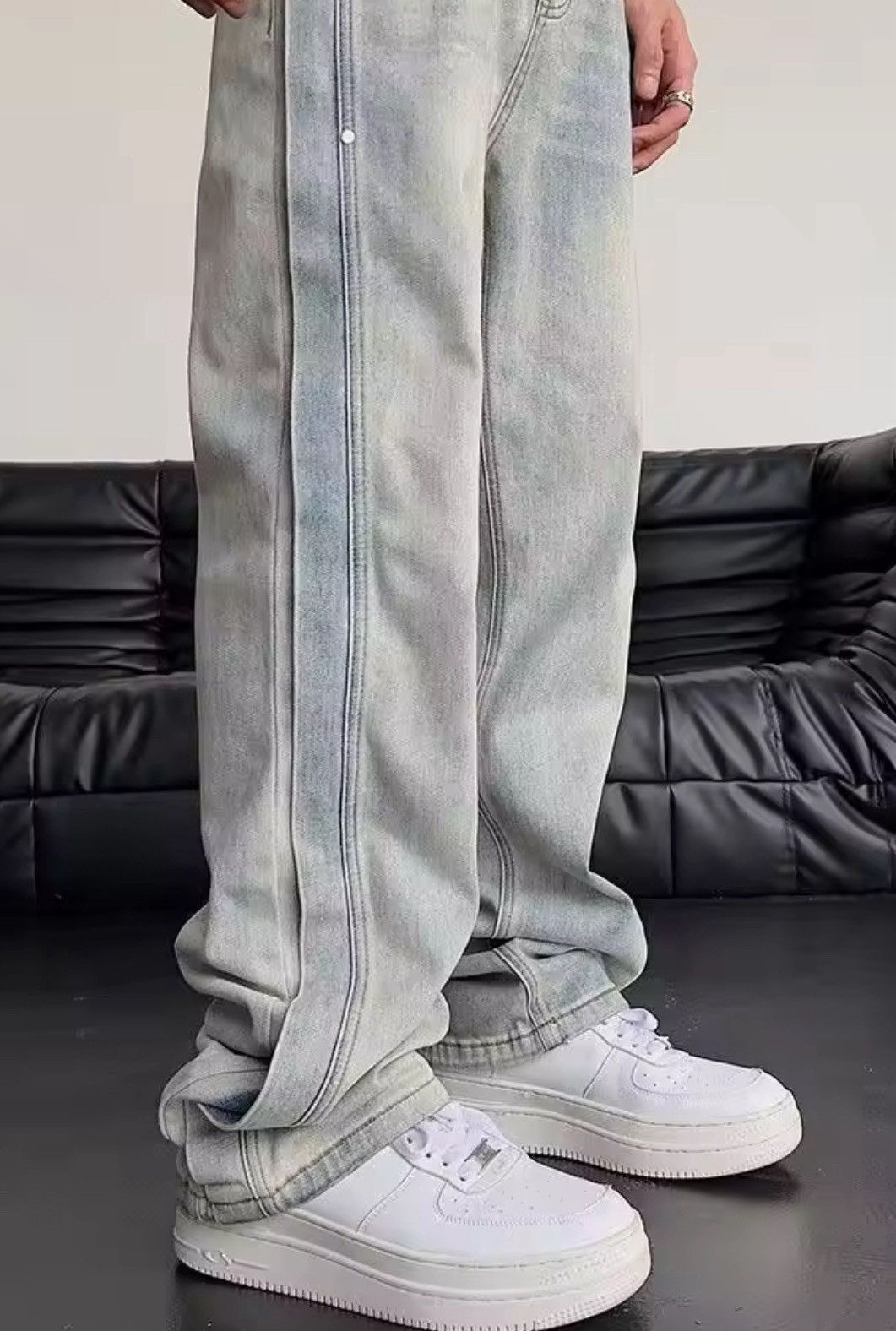 Vintage Straight Leg washed jeans Size US 34 / EU 50 - 6 Thumbnail