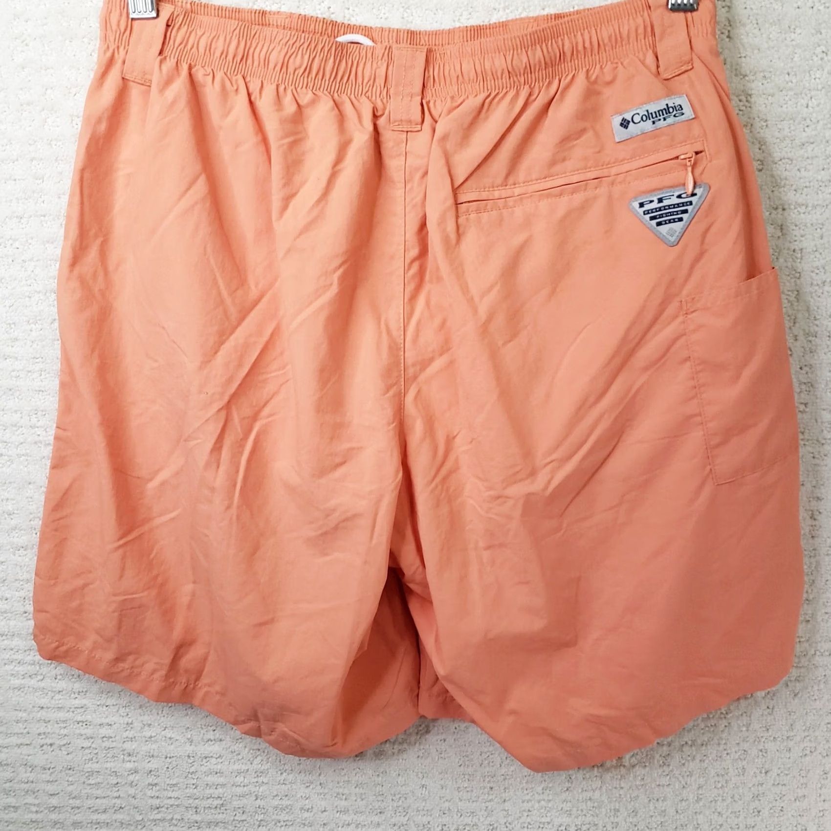 Pinko Columbia PFG Shorts Mens M Pink Pockets Nylon Elastic Waist 6" Lined Fishing NEW Size US 31 - 6 Thumbnail