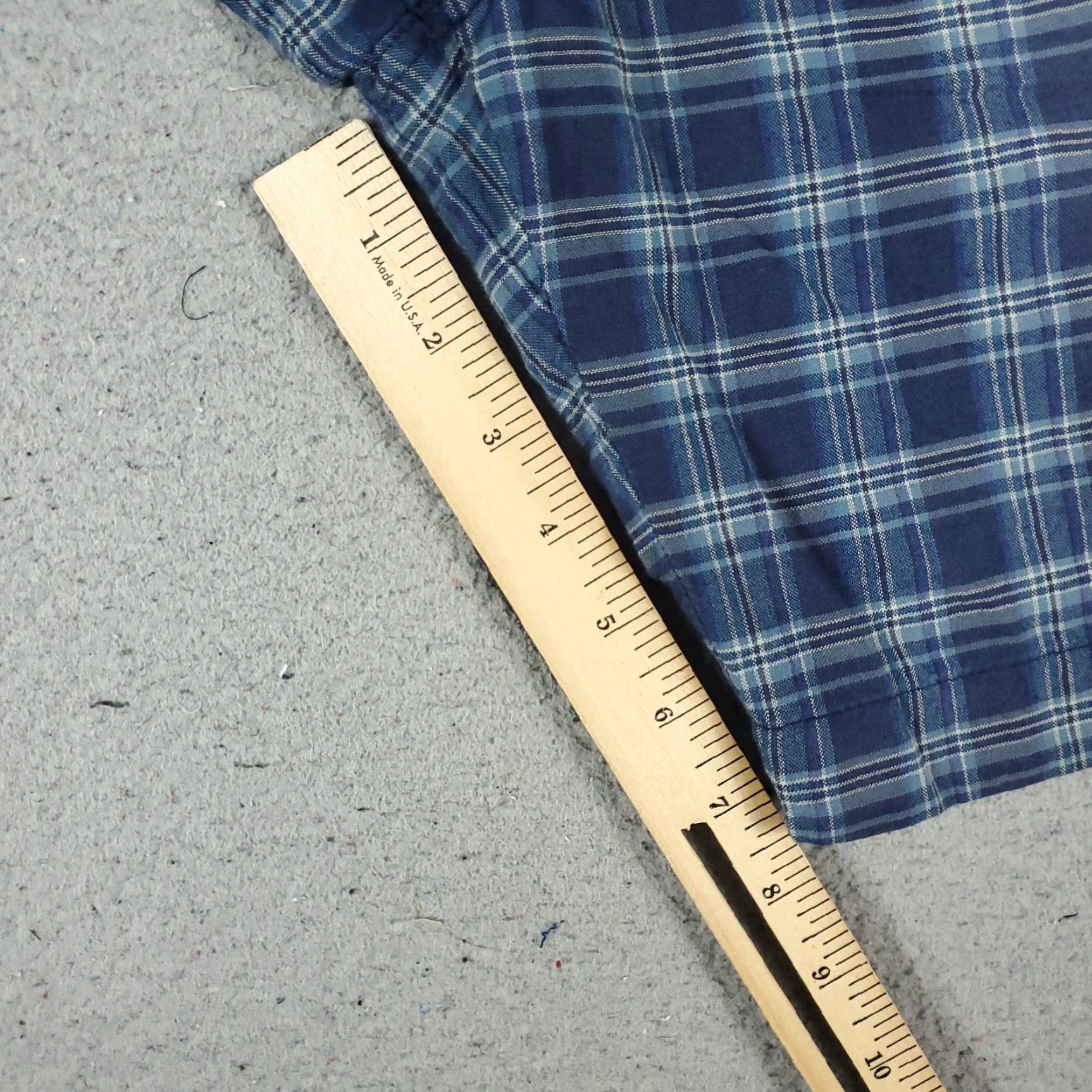Ralph Lauren VINTAGE Ralph Lauren Shorts Men 40 Waist Blue Plaid Casual Flat Front Chino Size US 40 / EU 56 - 6 Thumbnail