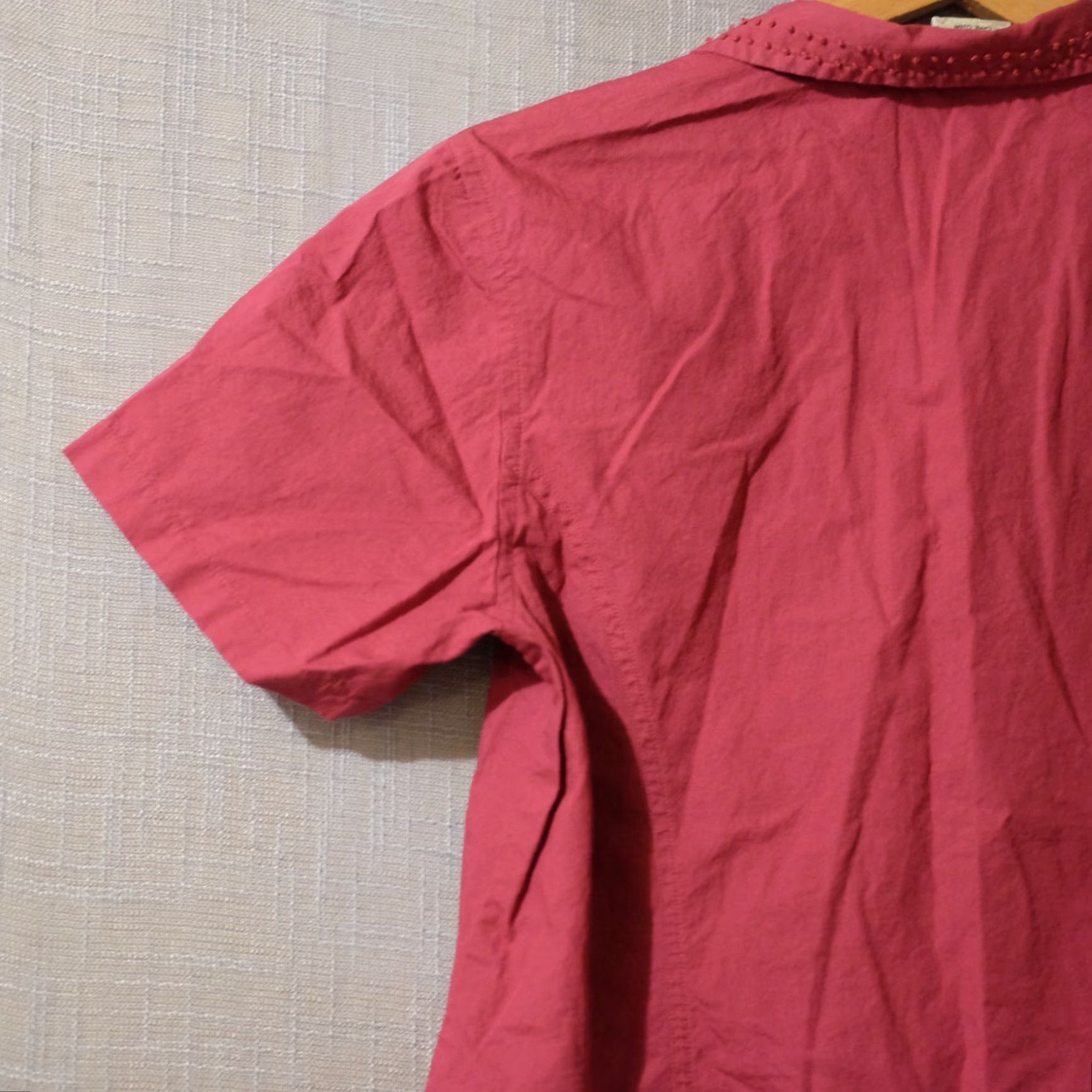 Vintage Cabela's Button-Up Shirt Collared 100% Cotton Dark Red Womens M Shirt Casual Size M / US 6-8 / IT 42-44 - 6 Thumbnail