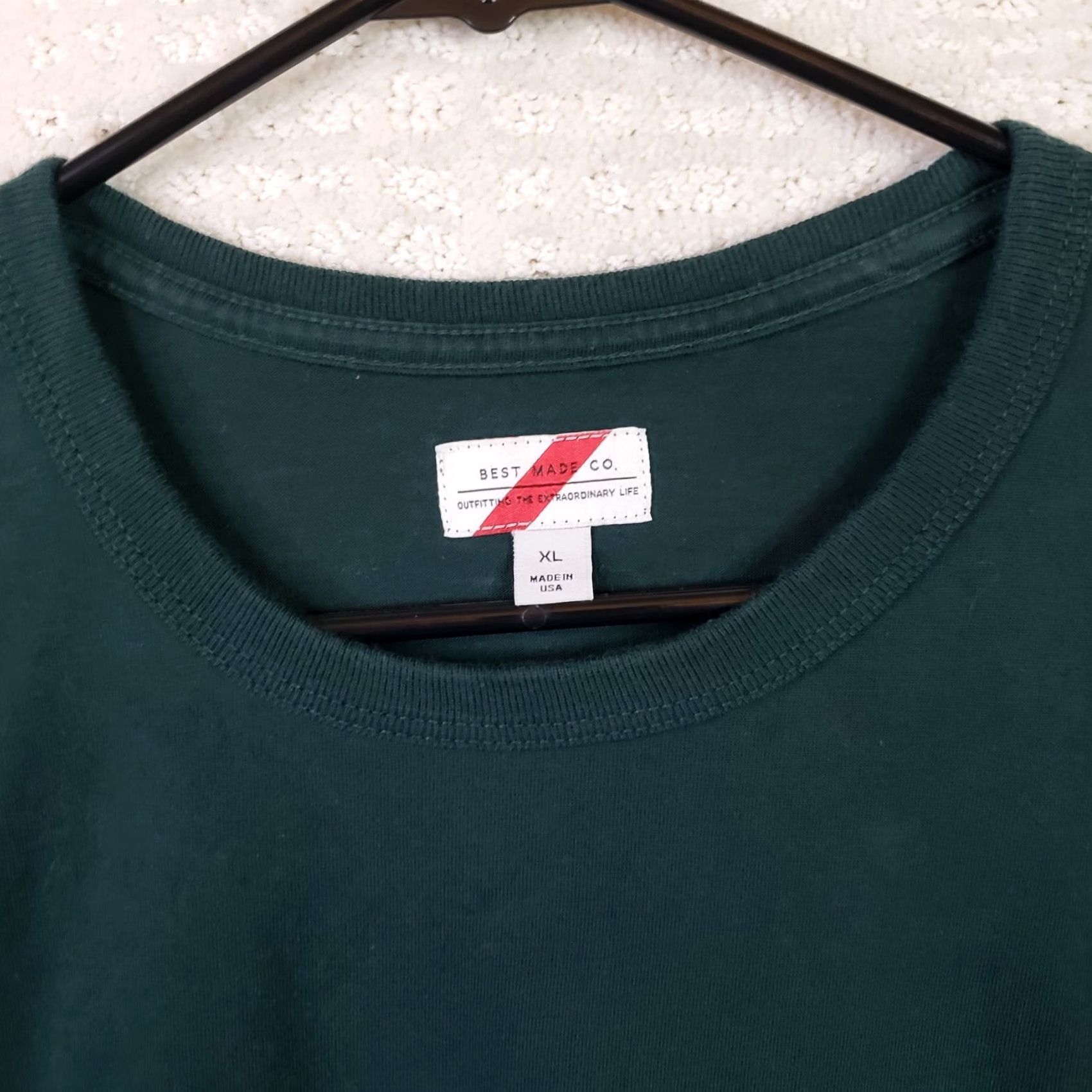 CO VINTAGE Best Made Co Shirt Men XL Green Long Sleeve Crew Neck Tee Casual USA Size US XL / EU 56 / 4 - 4 Thumbnail