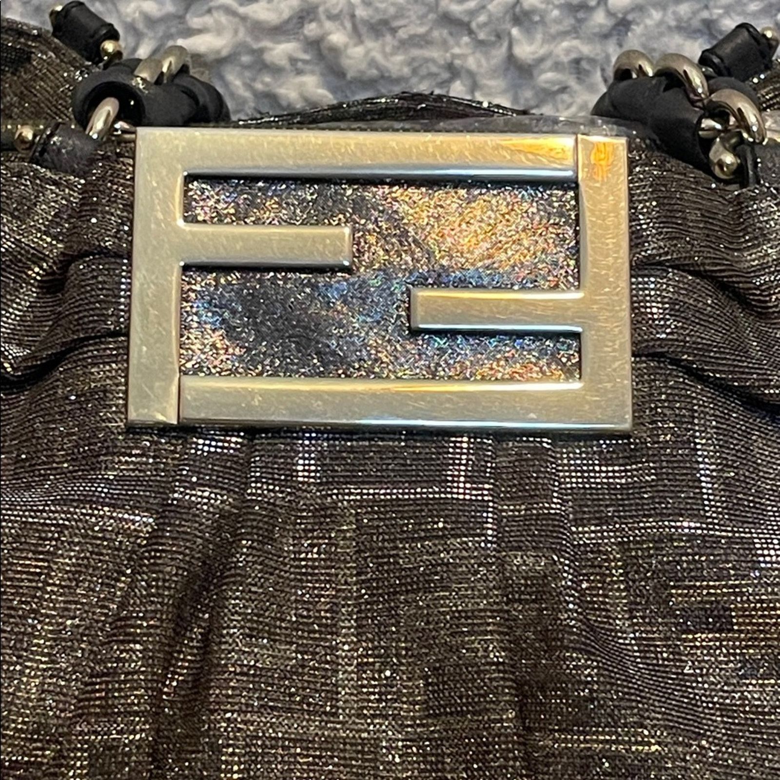 Fendi Fendi Mia Metallic Zucca Lurex Large Tote Size ONE SIZE - 2 Thumbnail
