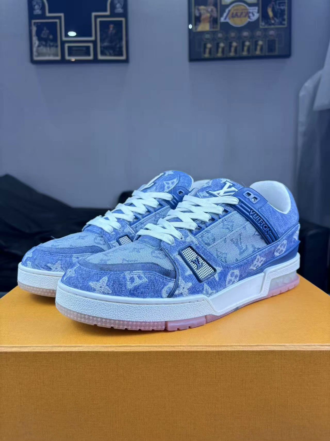 Louis Vuitton Louis Vuitton Training Denim Blue Lowtop Sneakers 41 Men Size US 8.5 / EU 41-42 - 1 Thumbnail