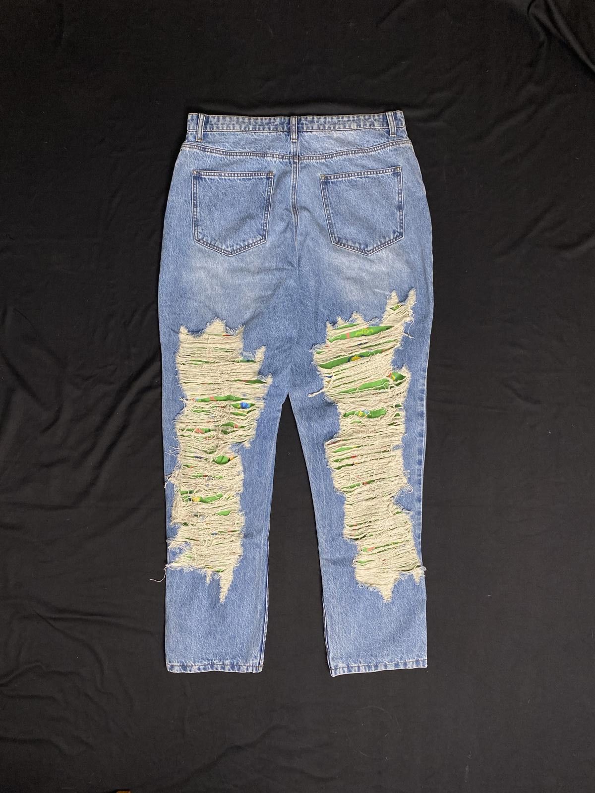 Japanese Brand Deadstock Michael Jaejoon Kim Shredded Distressed Denim Jean Size US 32 / EU 48 - 6 Thumbnail