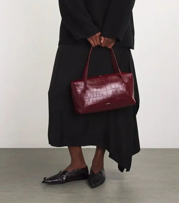 Jil Sander o1loc1c0426 Size:OS/Pillow Leather Shoulder Bag in Red Size ONE SIZE - 5 Thumbnail