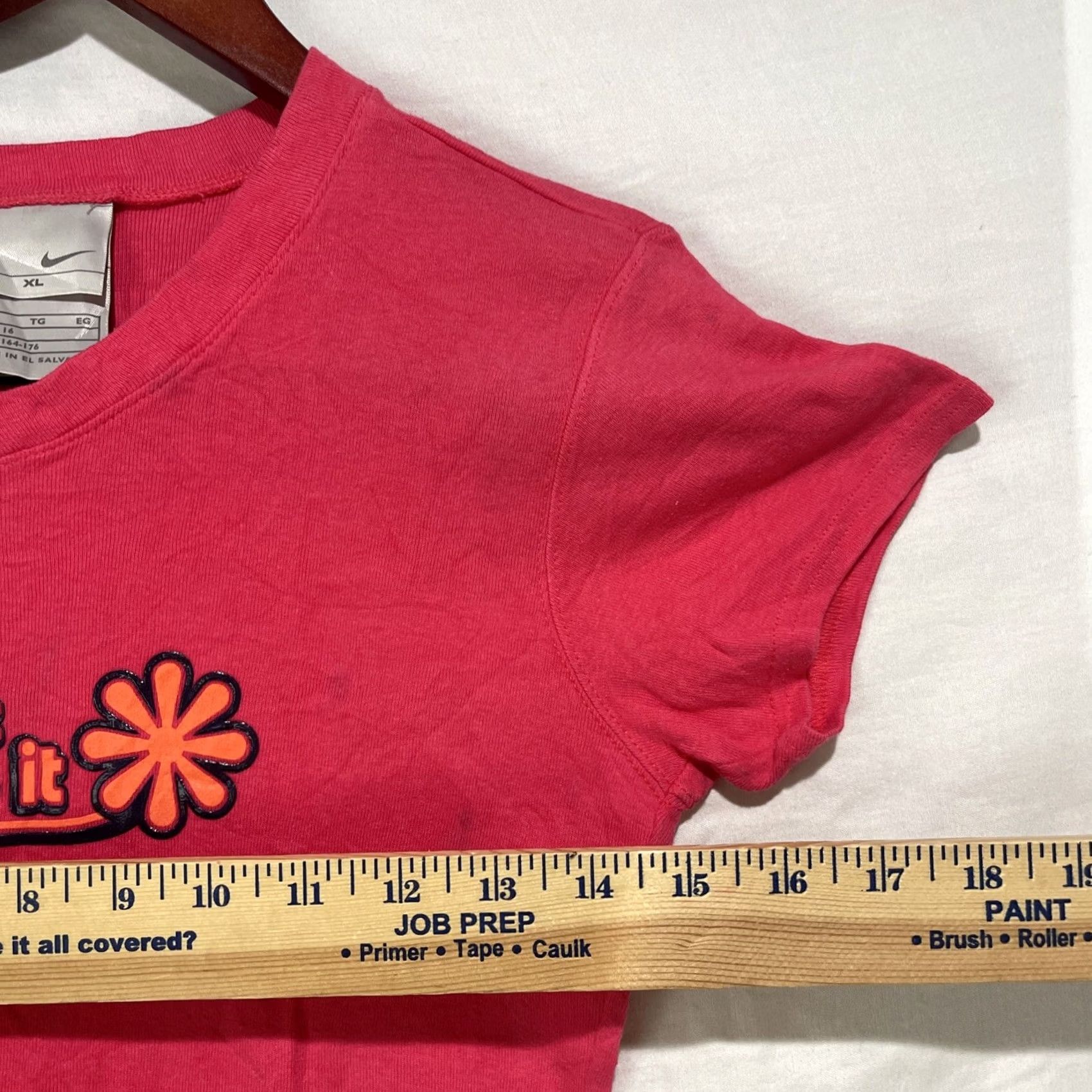 Nike VINTAGE Nike Shirt Womens XL Move It Groove It Prove It V Neck Pink Short Sleeve T-Shirt Casual Size XL / US 12-14 / IT 48-50 - 6 Thumbnail