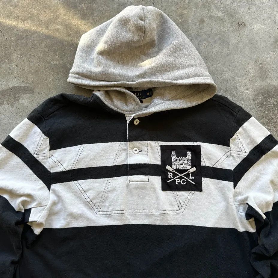 Polo Ralph Lauren Polo Ralph Lauren RLPC Yacht Club Hooded Rugby Shirt Size US M / EU 48-50 / 2 - 2 Thumbnail