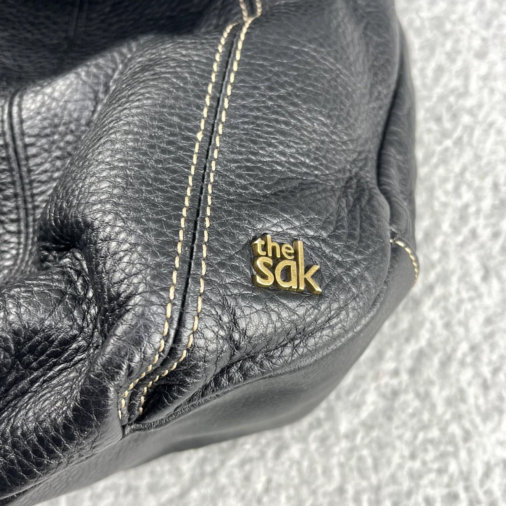 The Sak VINTAGE The Sak Leather Shoulder Bag Purse Black Women Medium Bag Casual Travel Workwear Satchel Women Size ONE SIZE - 3 Thumbnail