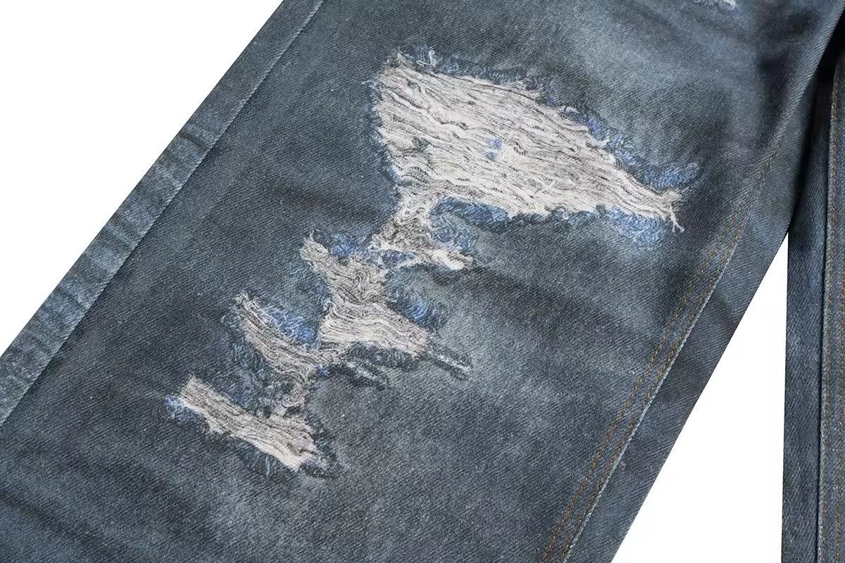 Japanese Brand × Jean Distressed Hole Ripped Baggy Jeans Size US 34 / EU 50 - 5 Thumbnail