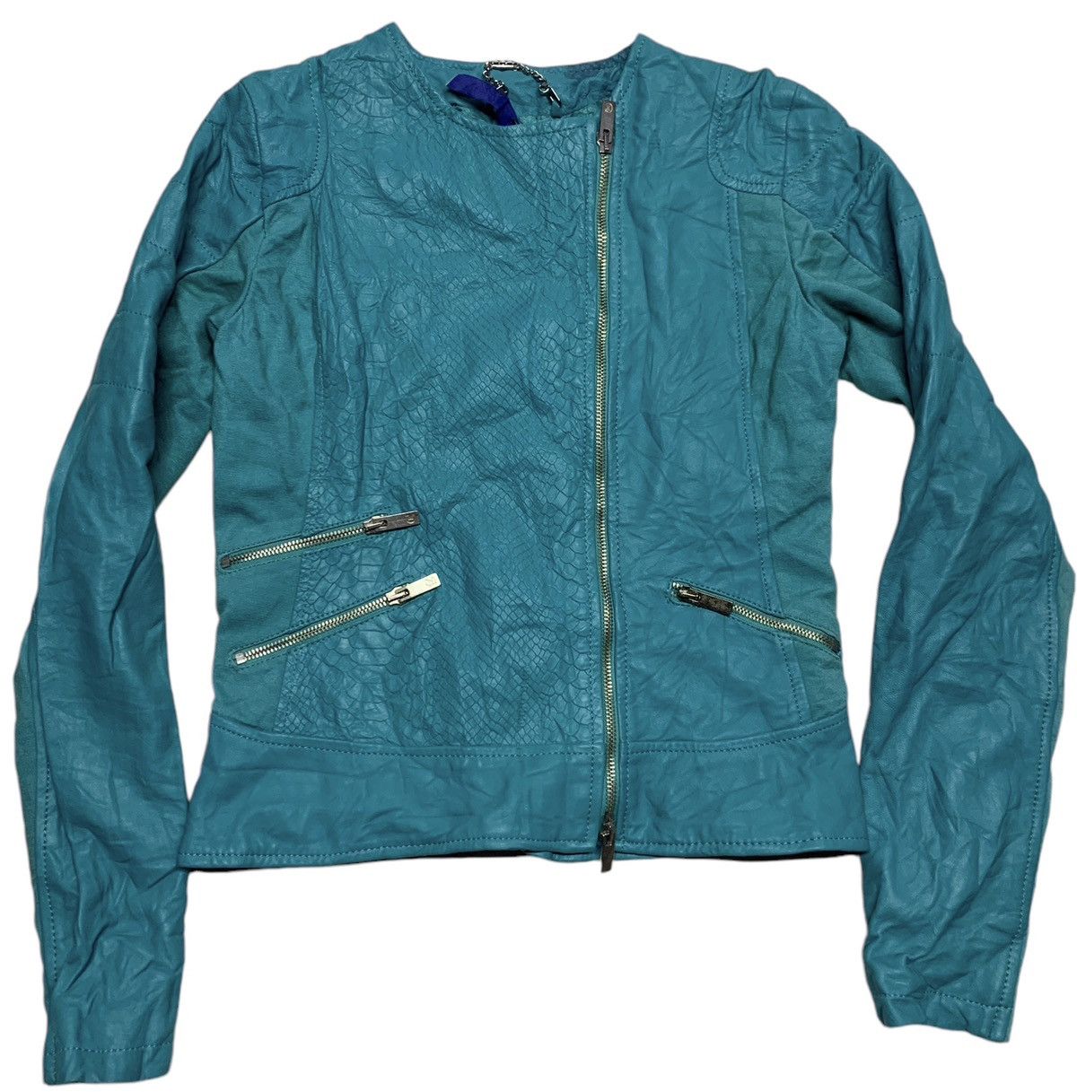 Imperial × Vintage IMPERIAL TURQUOISE PLEATHER JACKET Size US S / EU 44-46 / 1 - 3 Thumbnail