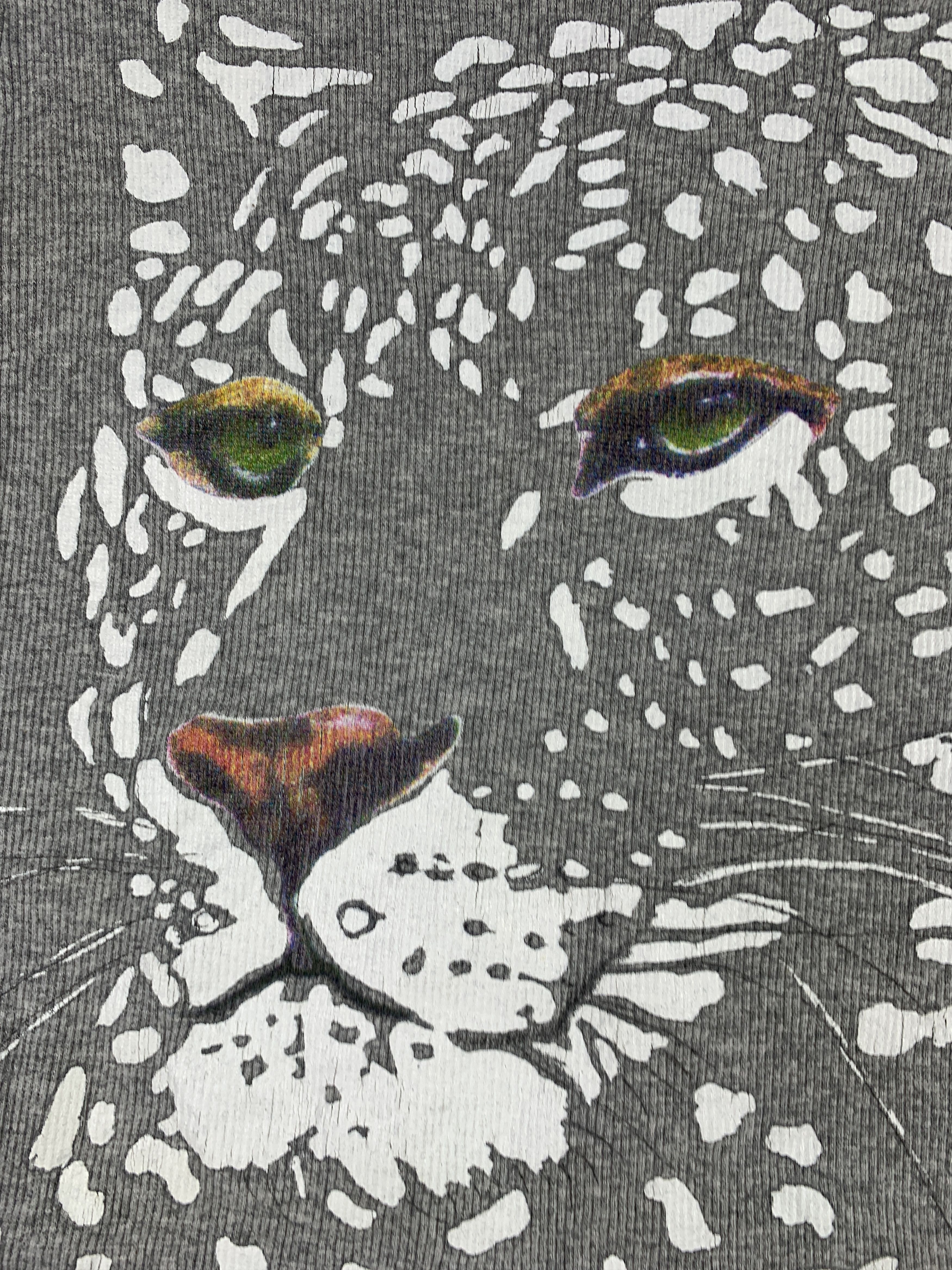 Krizia Krizia Maglia Gray Leopard Graphic Fitted Tee (S) Size S / US 4 / IT 40 - 4 Thumbnail