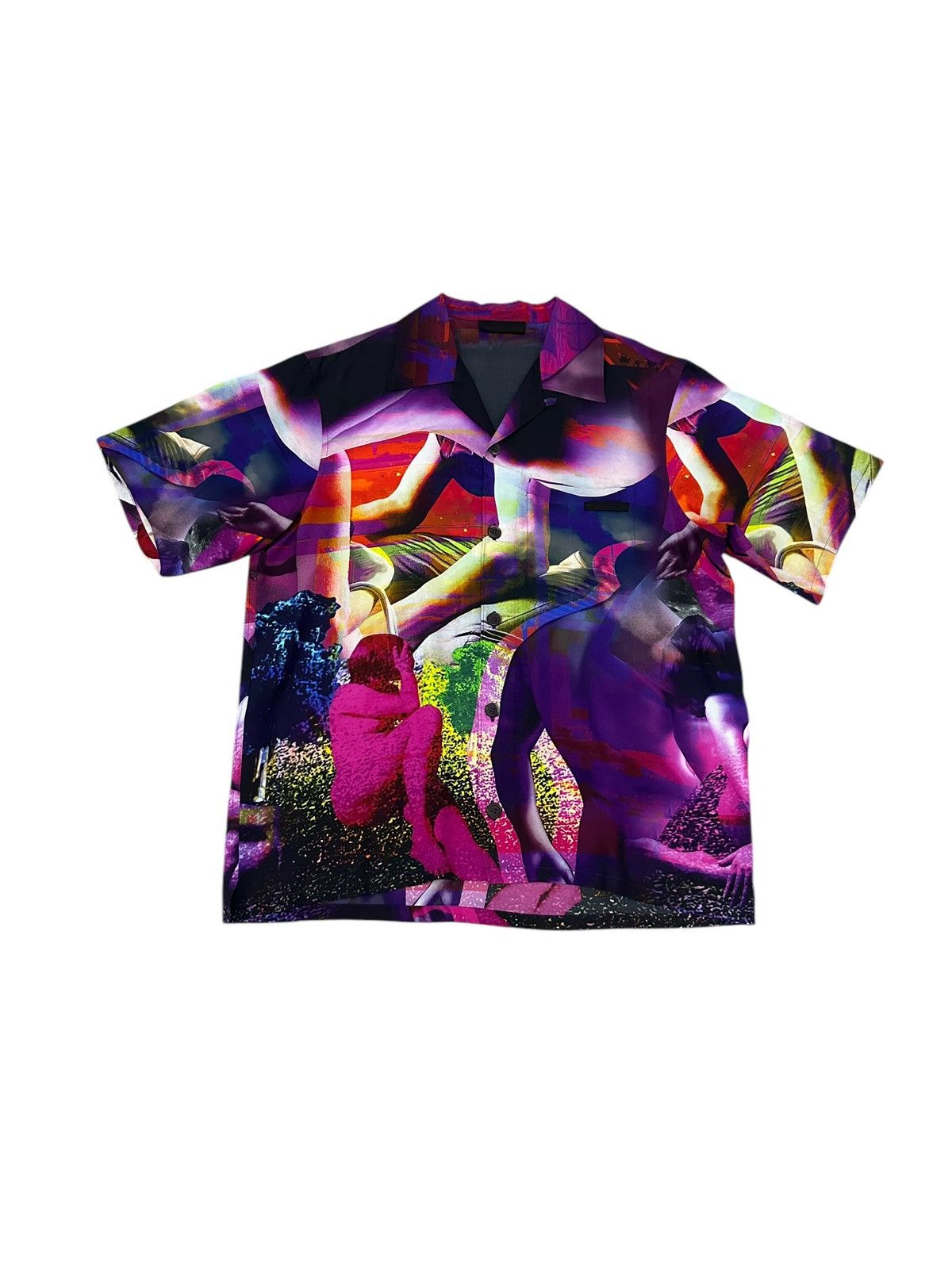 Prada Prada SS2019 Psychedelic Silk Bowling Shirt Size US M / EU 48-50 / 2 - 2 Thumbnail