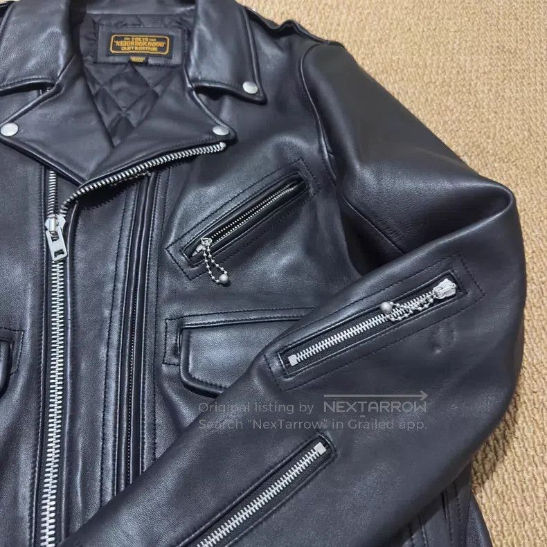Neighborhood Neighborhood Classic Zip-Up Biker Leather Jacket Size US M / EU 48-50 / 2 - 3 Thumbnail