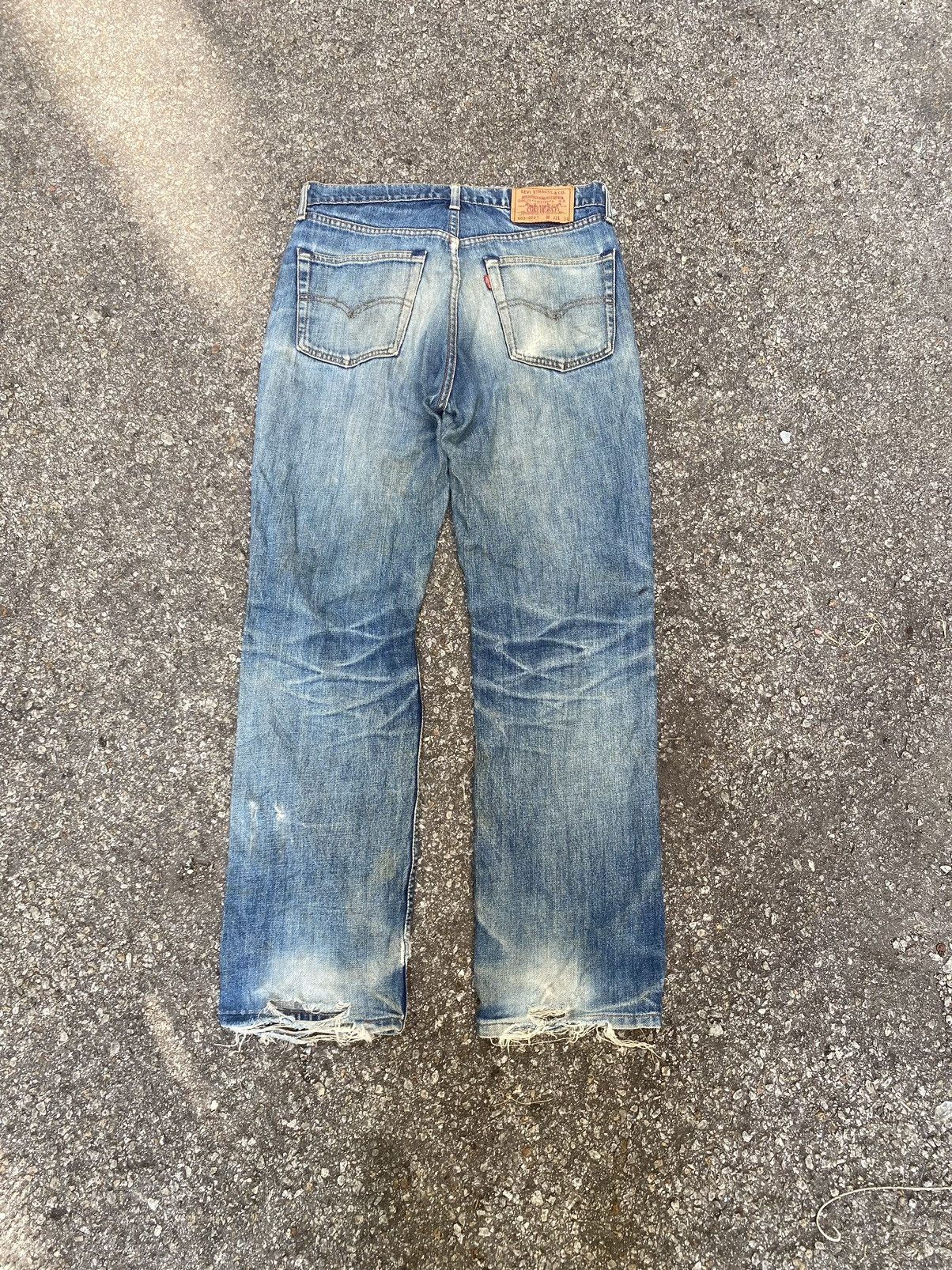 Levi's Vintage Levis 503-0217 Ripped Denim Distressed Rusty Jeans Size US 31 - 12 Thumbnail
