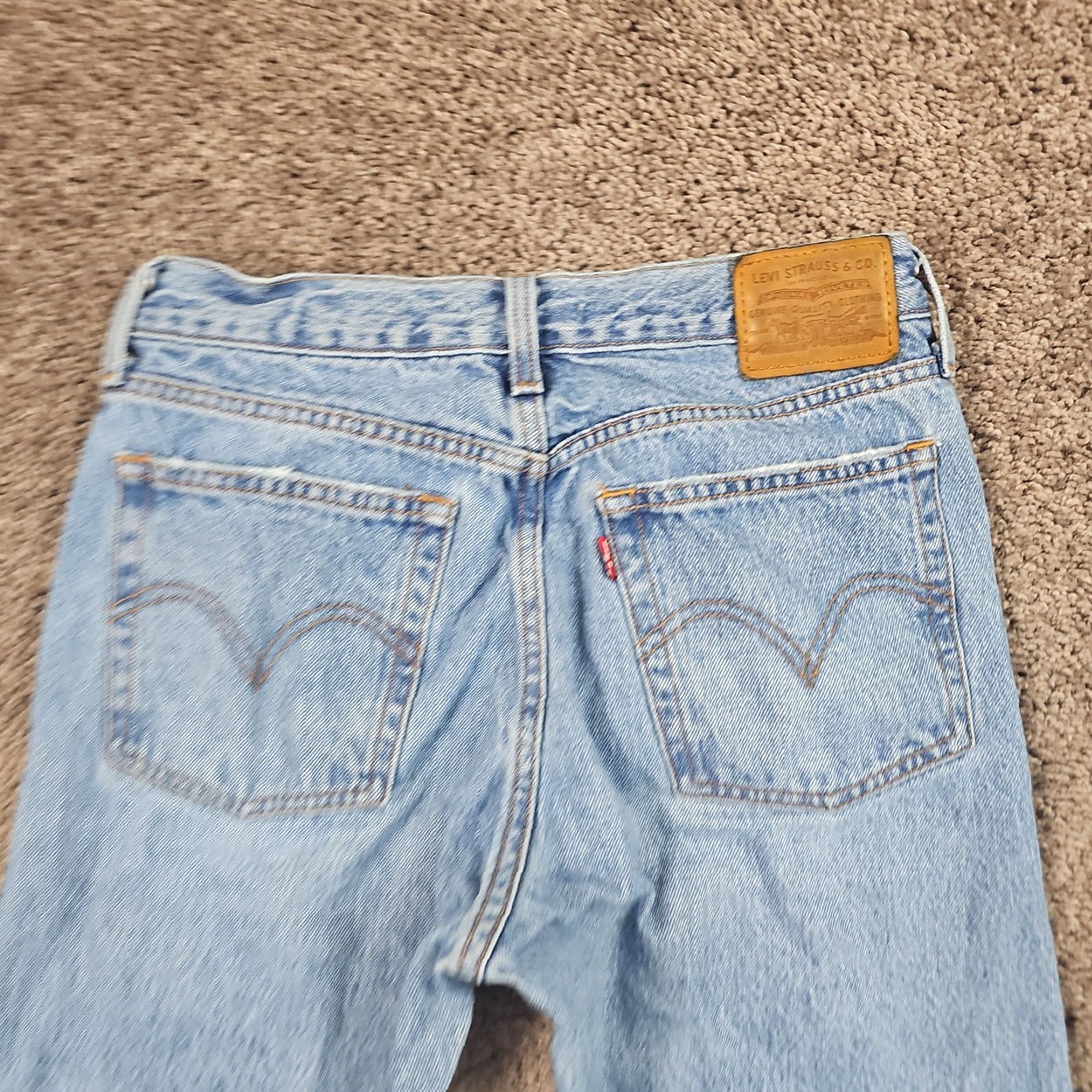 Levi's Levis Wedgie Jeans Women 27 Icon Fit Ankle Mid Rise Distressed 100% Cotton 25x27 Size 27" / US 4 / IT 40 - 7 Thumbnail