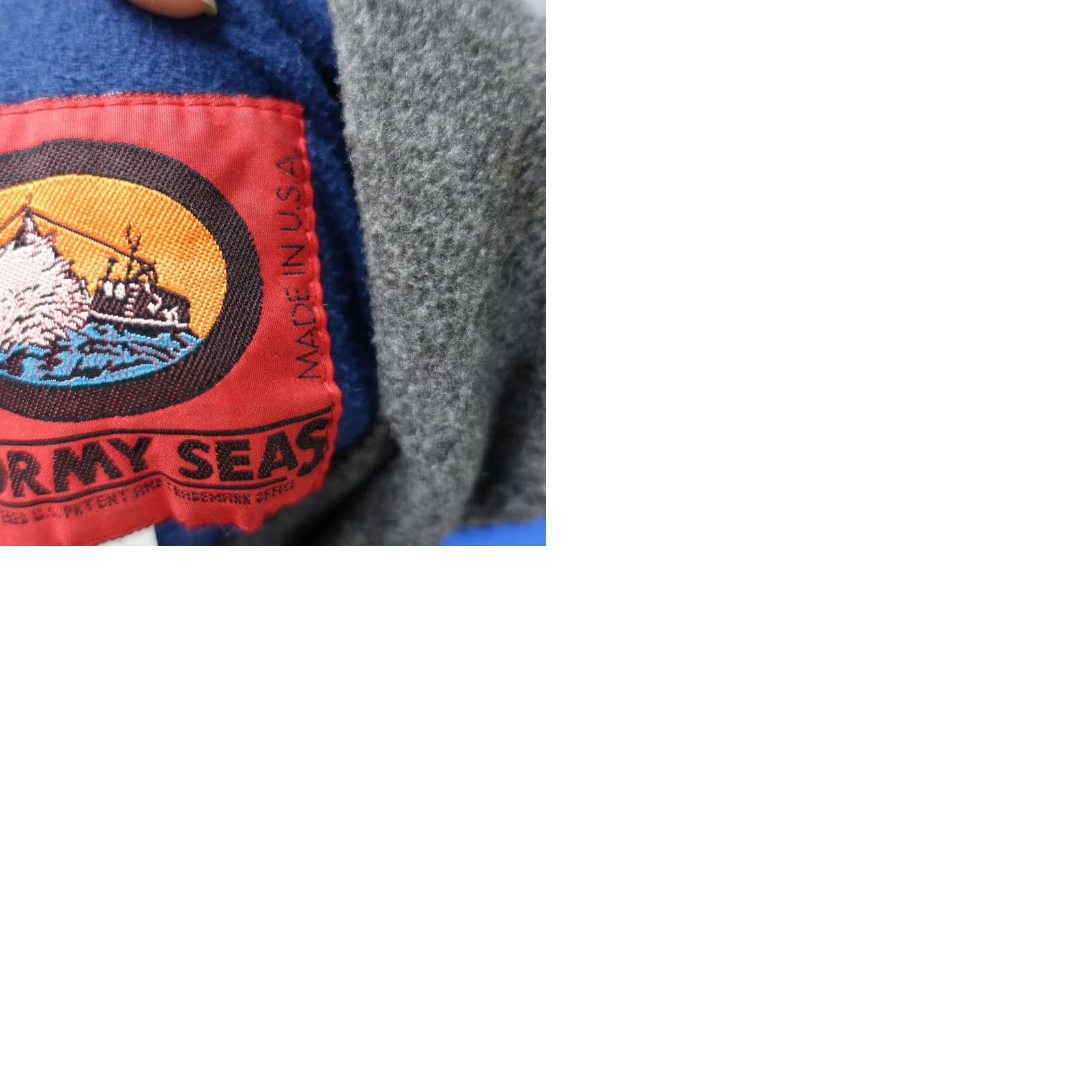 Vintage Stormy Seas Jacket Mens 2XL Blue Hooded Bomber Fleece Lined Workwear USAZippered Front Pocket, Casual, Outdoor Mens 2XL Blue Jacket Size US XXL / EU 58 / 5 - 12 Thumbnail