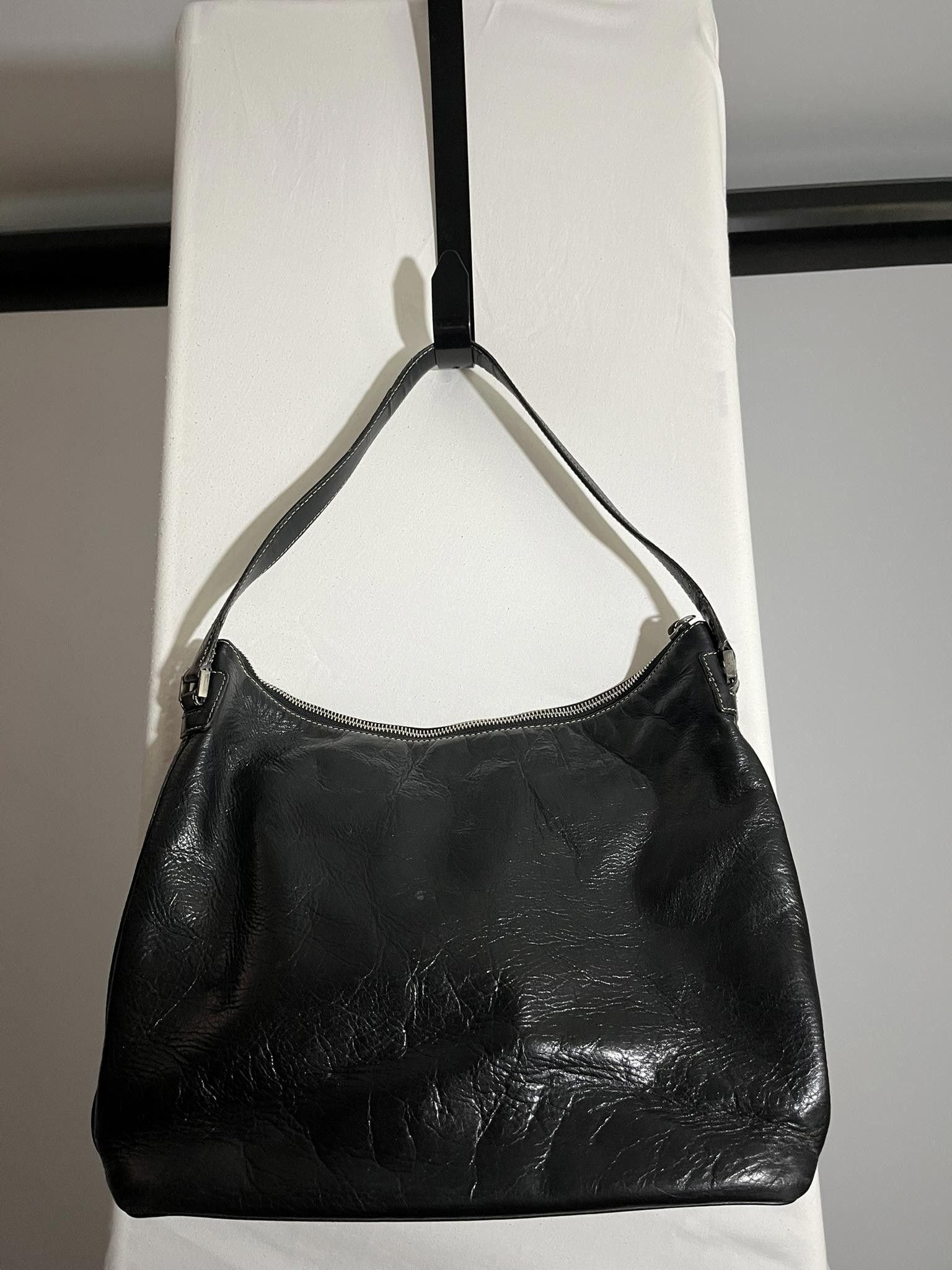 Designer Stylish Kate Spade Black Leather Hobo Bag Size ONE SIZE - 6 Thumbnail