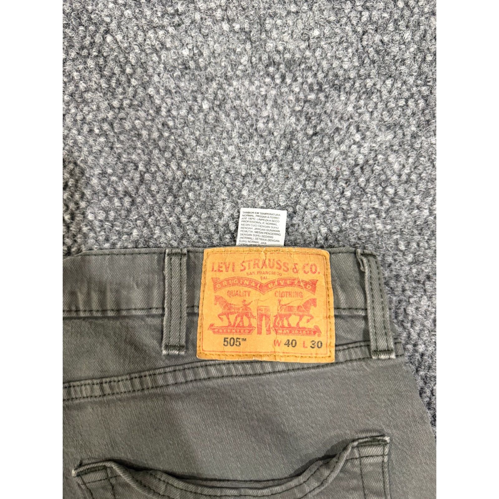 Levi's Levi's 505 Jeans Mens 40x30 Green Denim Straight Leg Casual Classic Regular Inseam 30" 5-Pocket Jeans Show Logo Size US 40 / EU 56 - 6 Thumbnail