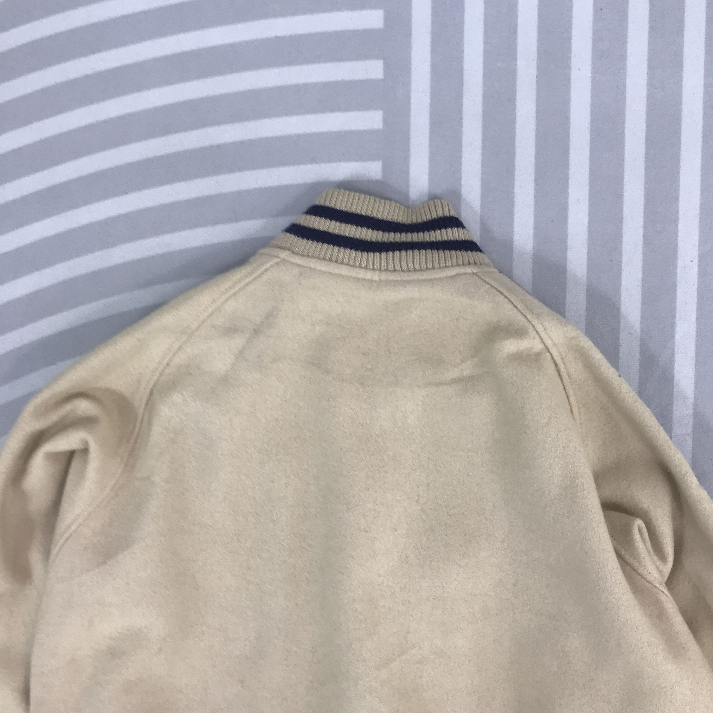 Japanese Brand × Vintage Vintage Philip Morris Wool varsity snap button Jacket Size US L / EU 52-54 / 3 - 4 Thumbnail