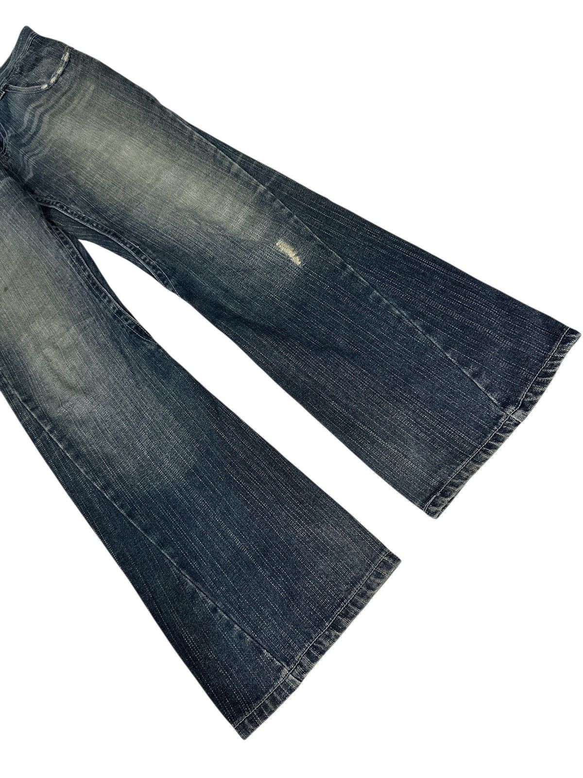 Vintage Flare 🎌💥 Rand crap Bootcut Flare Distress Denim Size US 34 / EU 50 - 2 Thumbnail