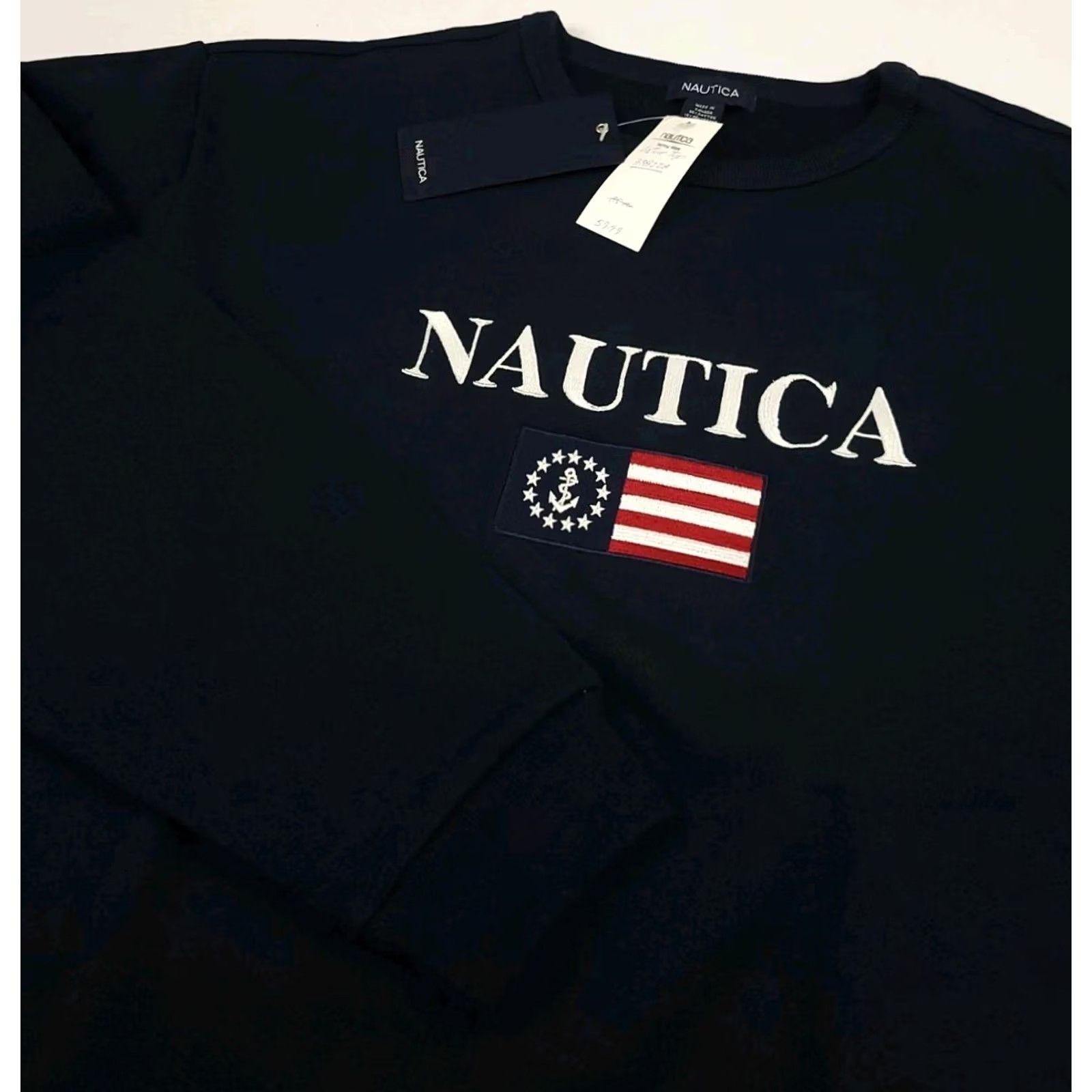 Nautica Vintage Y2k Nautica Anchor Flag Embroidered Sweatshirt XL NWT Deadstock USA Sail Size US XL / EU 56 / 4 - 2 Thumbnail