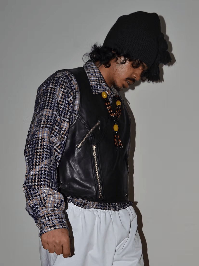 Jean Paul Gaultier c. 1988 'REITLUAG' Leather Biker Vest Size US M / EU 48-50 / 2 - 4 Thumbnail