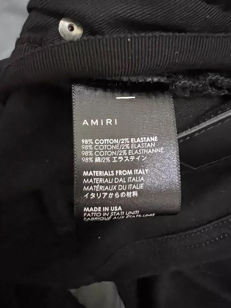 Amiri Amiri 18FW Flash diamond cashew flower patchwork black jean Size US 32 / EU 48 - 4 Thumbnail