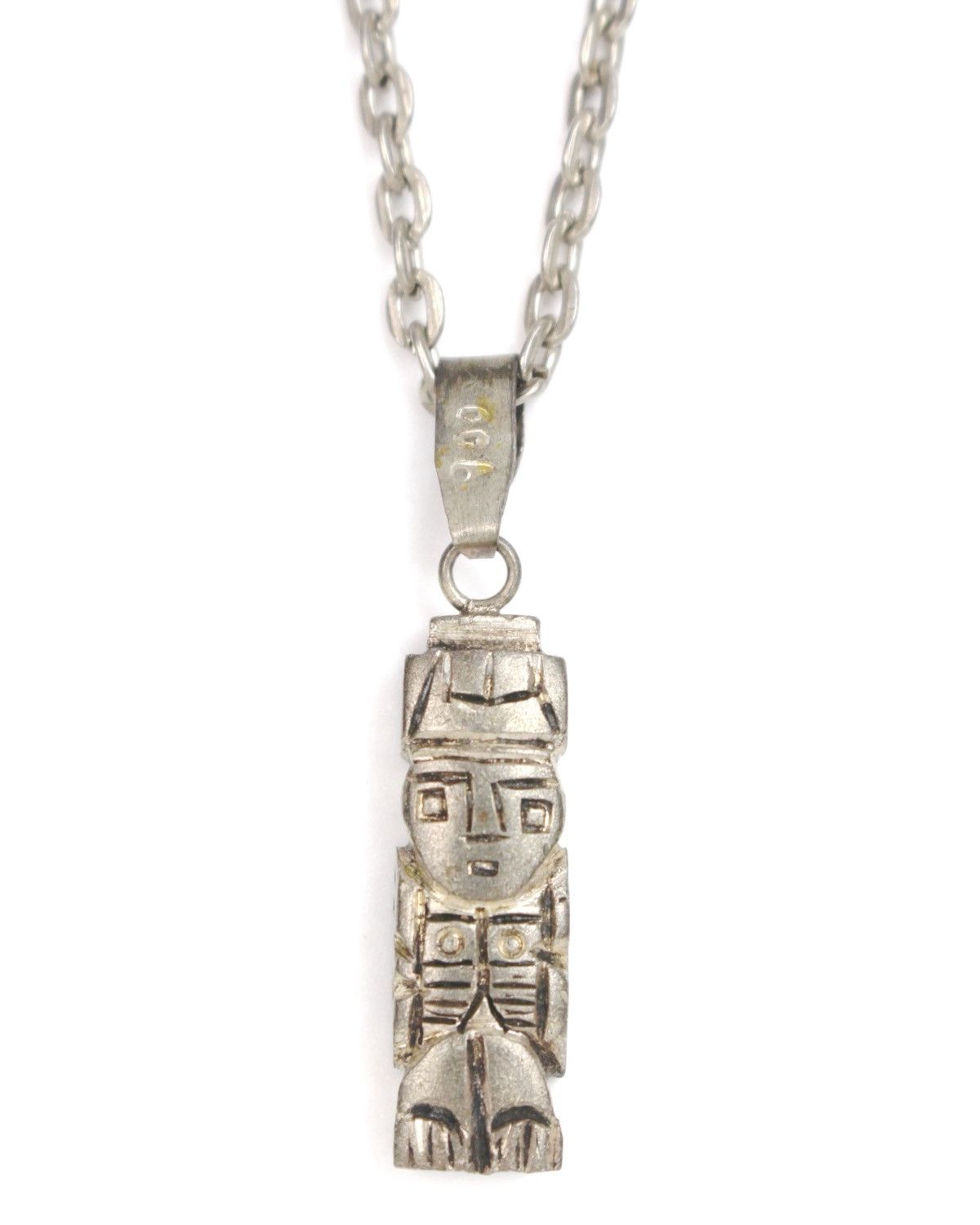 Vintage 1990S PERUVIAN TIAHUANACO "MONOLITO" TOTEM PENDANT NECKLACE Size ONE SIZE - 1 Thumbnail