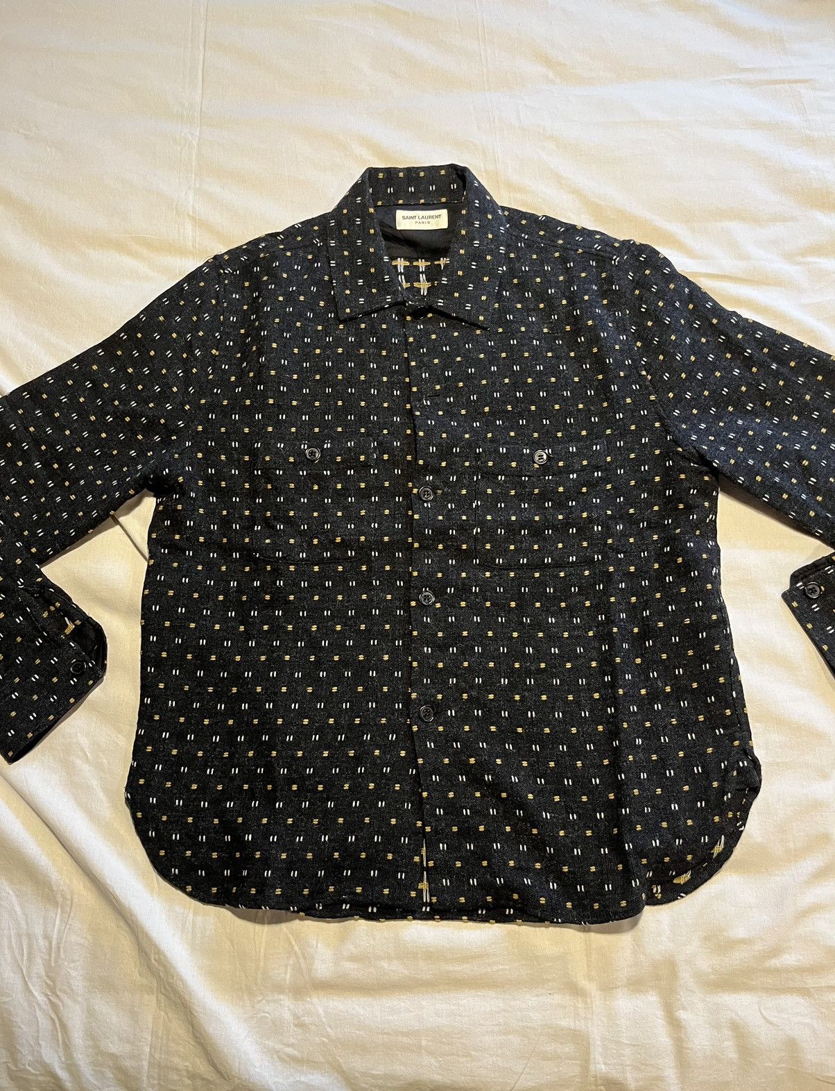 Saint Laurent Paris Saint Laurent wool embroidered shirt. Size US S / EU 44-46 / 1 - 4 Thumbnail