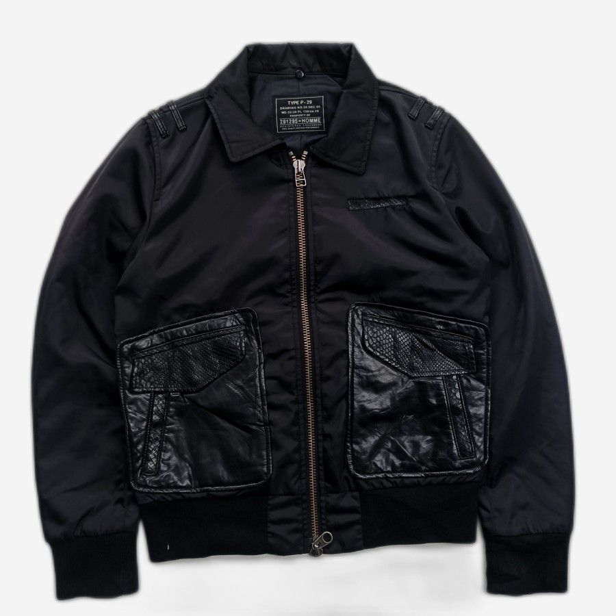 Japanese Brand 291295 homme P29 bomber casual jacket nylon leather Size US S / EU 44-46 / 1 - 1 Thumbnail