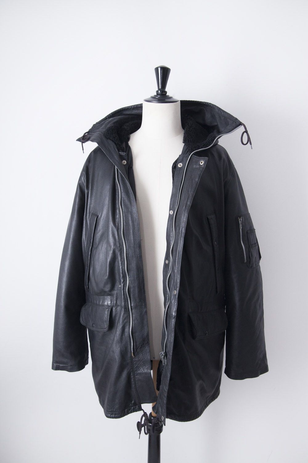 Helmut Lang AW98 leather puffer N-3B parka Size US M / EU 48-50 / 2 - 3 Thumbnail