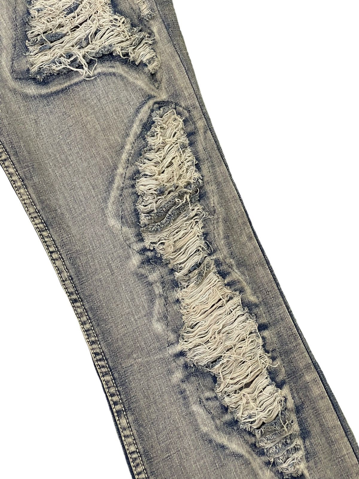 Japanese Brand Damage Jeans Vence Faded Distress Low Rise Slim 8🟦1 Size US 29 - 7 Thumbnail