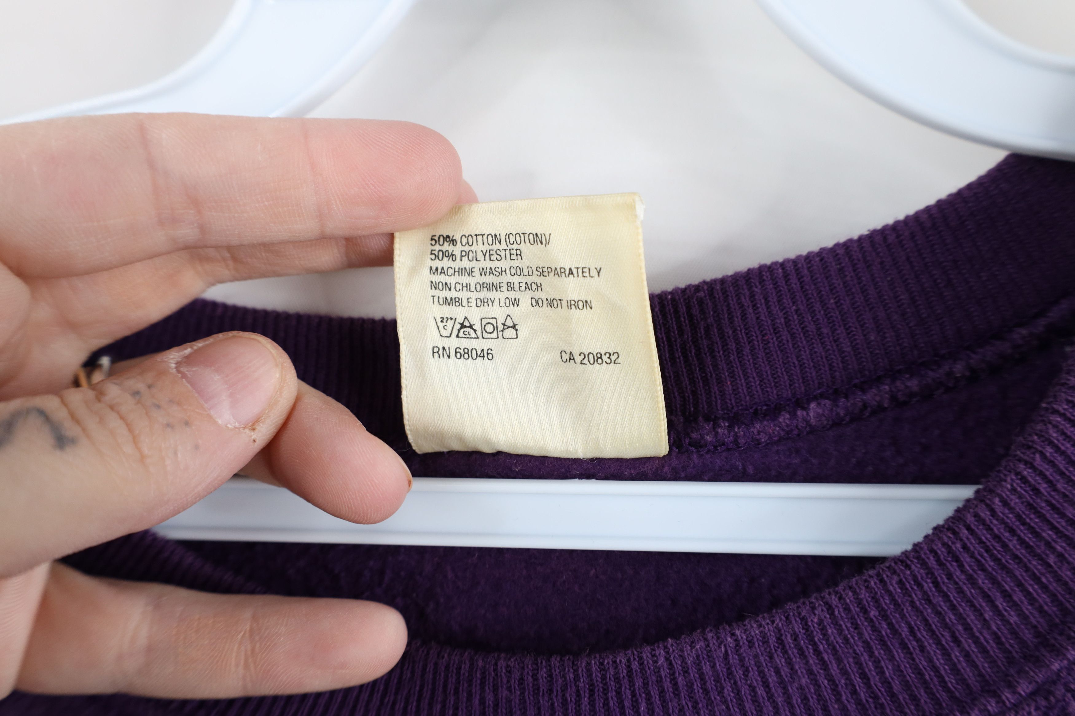 Vintage Vintage 90s Streetwear Blank Raglan Crewneck Sweatshirt USA Size L / US 10 / IT 46 - 9 Thumbnail