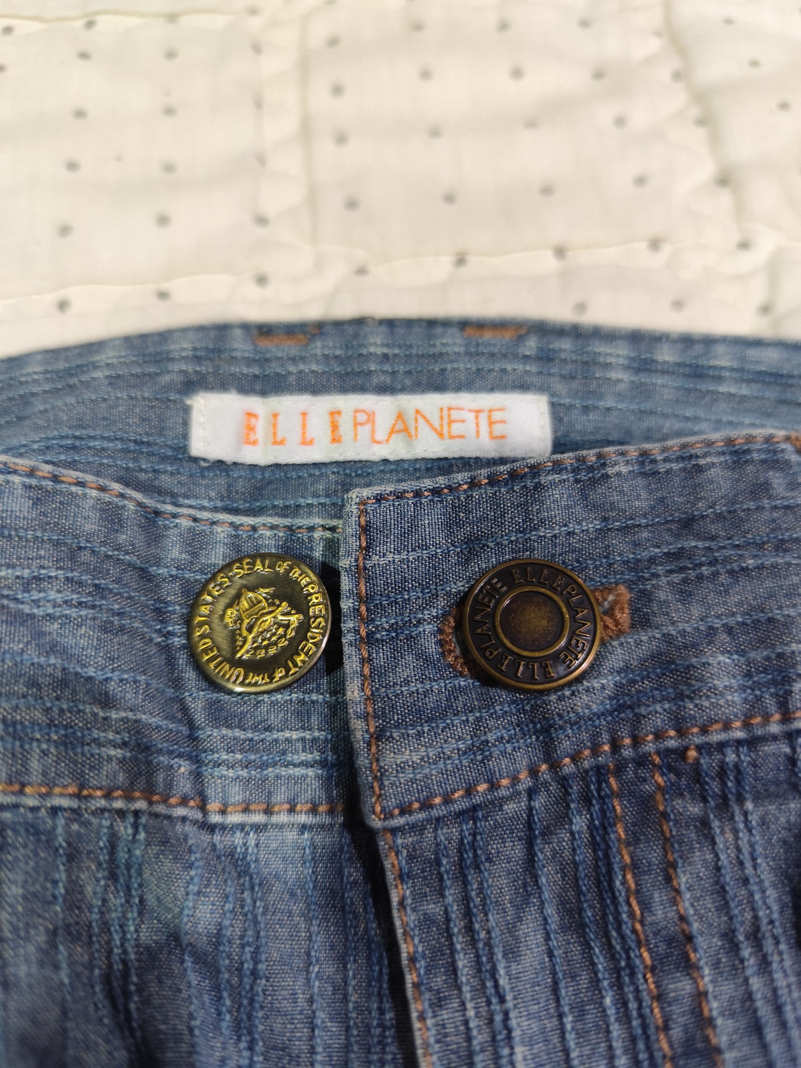 Issey Miyake × Japanese Brand Vintage Elle Planete Flare Denim J024 Size 30" / US 8 / IT 44 - 7 Thumbnail