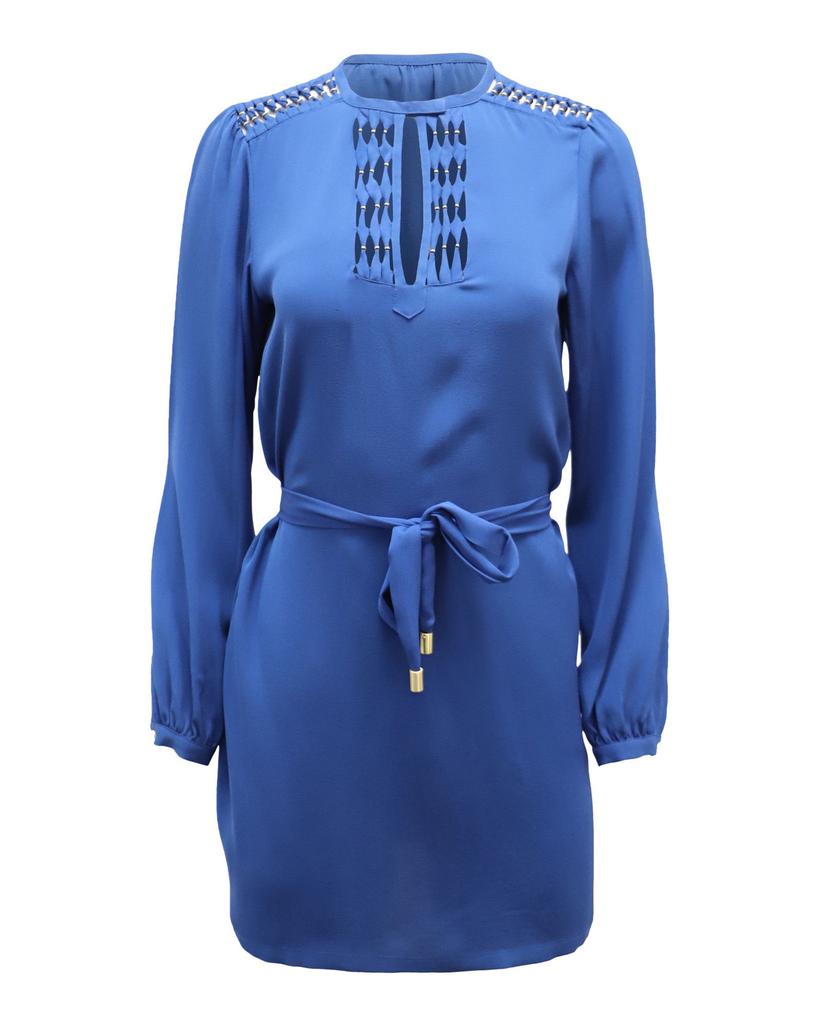 Diane von Furstenberg Diane von Furstenberg Florina Tunic Short Dress in Blue Silk Size XS / US 0-2 / IT 36-38 - 1 Thumbnail