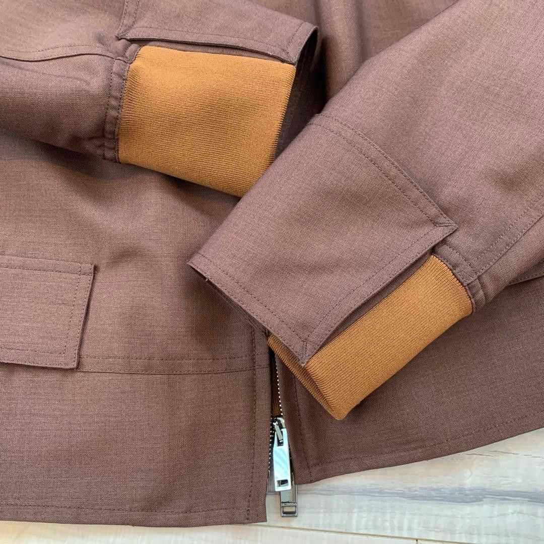 Valentino Valentino SS17 Tropical Wool Blouson Burgundy Brown Size US M / EU 48-50 / 2 - 7 Thumbnail