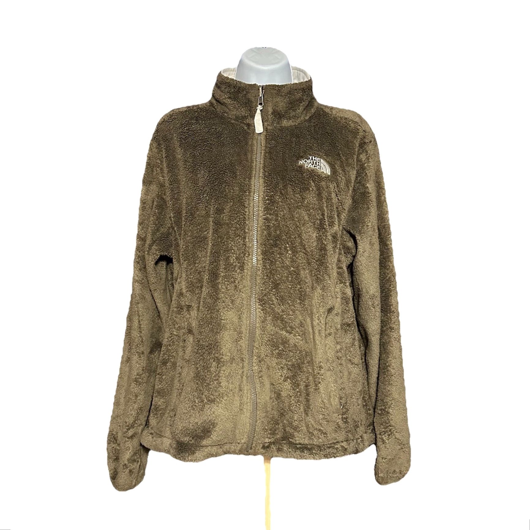 The North Face The North Face Full Zip Fleece Jacket Women Large Brown Tone Pockets Mock Neck Shirt - Mens Womens Girls Boys Size L / US 10 / IT 46 - 2 Thumbnail