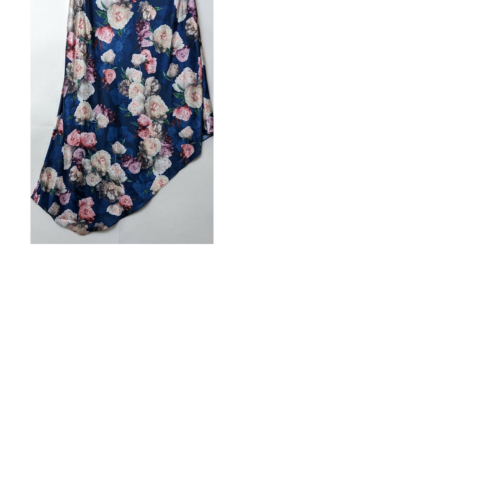 Vintage Chi Chi London Women's Midi Cami Floral Rose Print Dress Sz UK 10 US 6 Blue Sleeveless A-Line Casual Size M / US 6-8 / IT 42-44 - 9 Thumbnail