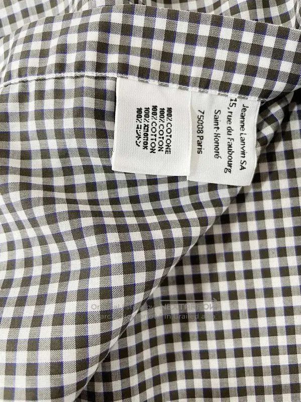 Lanvin Lanvin Gray Cotton Long Sleeve Shirt . Size US S / EU 44-46 / 1 - 5 Thumbnail